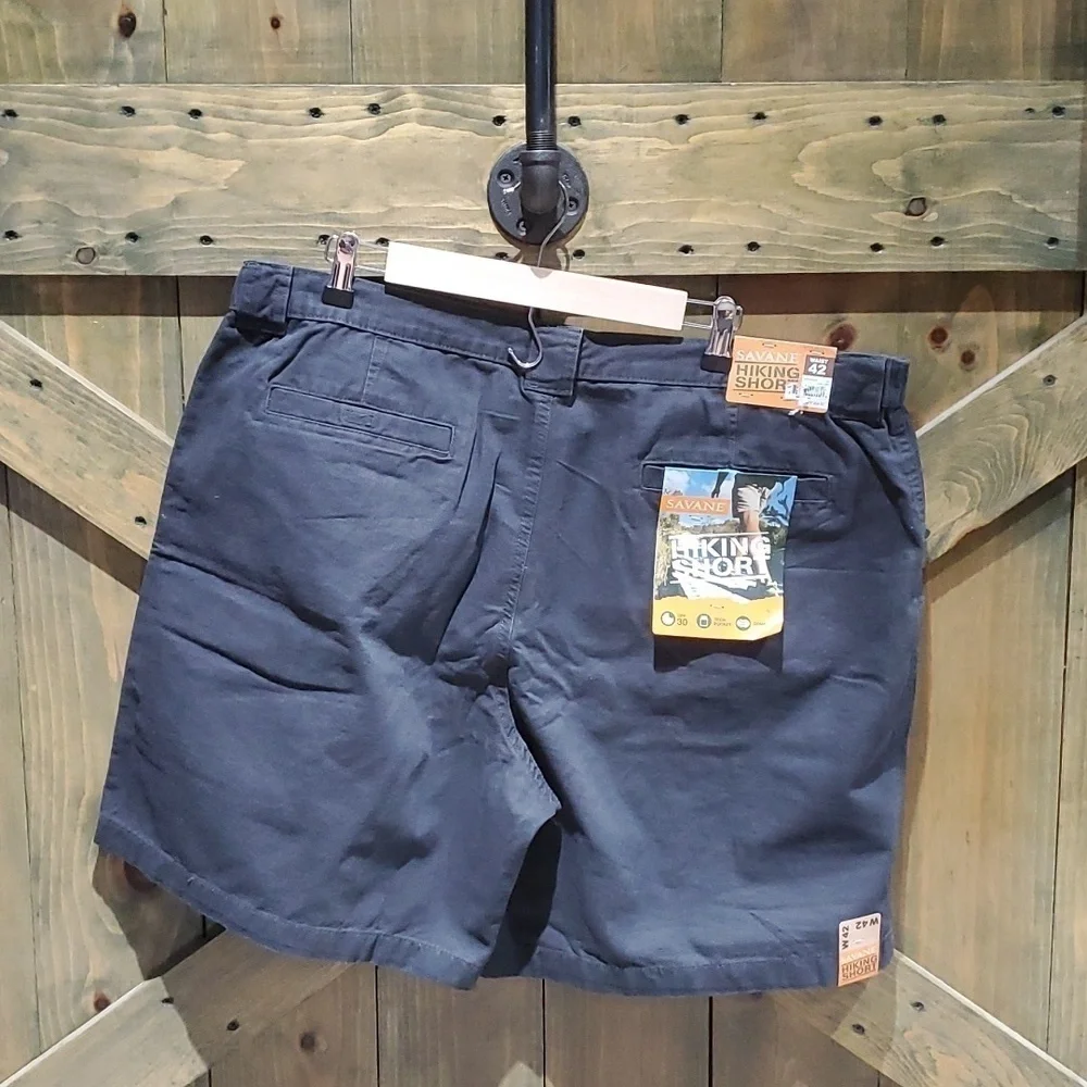 NWT SAVANE HIKING CARGO SHORTS TECH POCKETS Adventure Casual Gorp Fishing Guy
